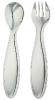 Baby flatware 2 pieces in a case in silver plated - Ercuis